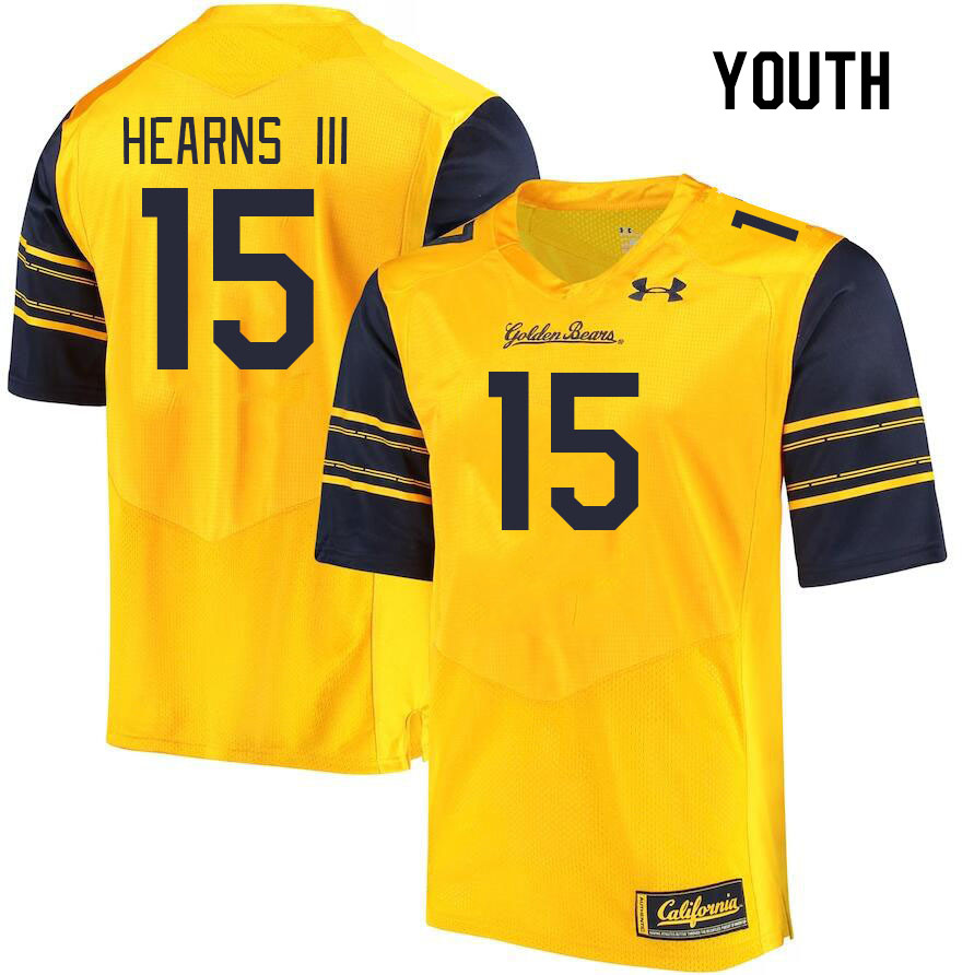 Youth #15 Lu-Magia Hearns III California Golden Bears College Football Jerseys Stitched Sale-Gold